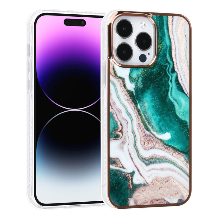 UNIQ Accessory iPhone 14 Pro Max TPU Backcover - Marble Green-Hoesjes-Ilumina Benelux