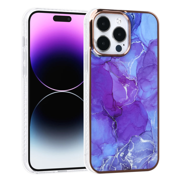 UNIQ Accessory iPhone 14 Pro Max TPU Backcover - Marble Purple-Hoesjes-Ilumina Benelux