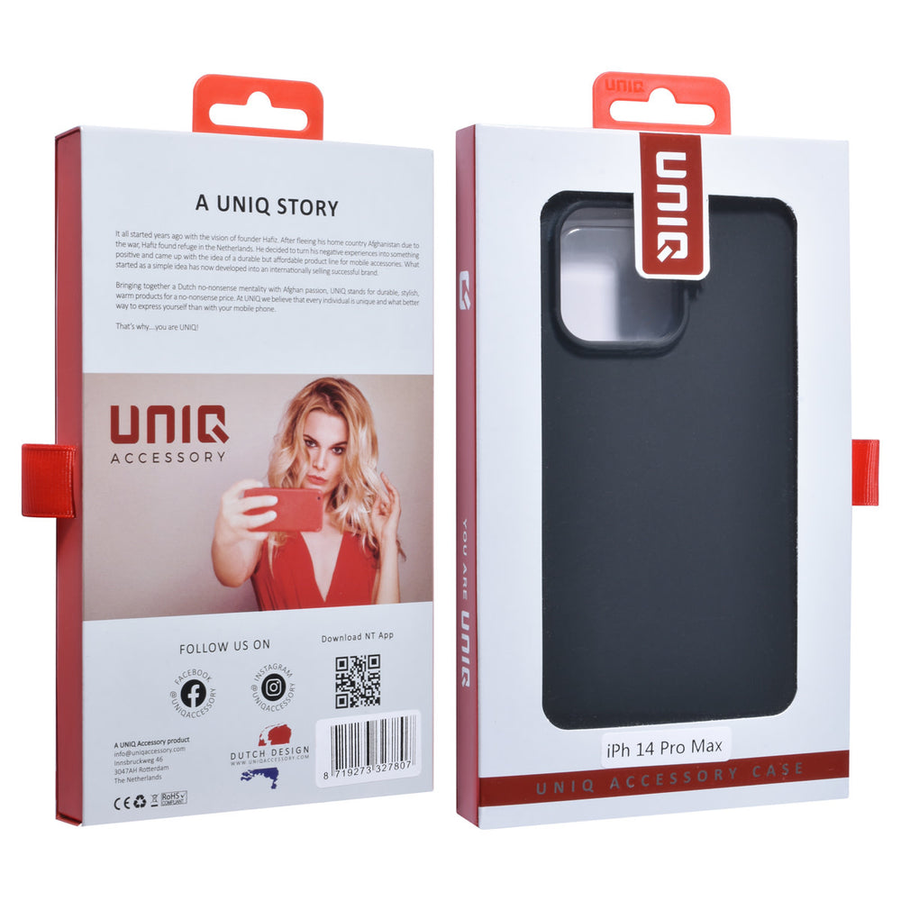 UNIQ Accessory iPhone 14 Pro Max TPU Backcover - Zwart-Hoesjes-Ilumina Benelux