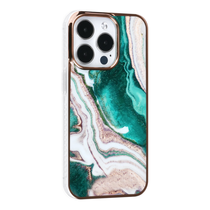 UNIQ Accessory iPhone 14 Pro TPU Backcover - Marble Green-Hoesjes-Ilumina Benelux