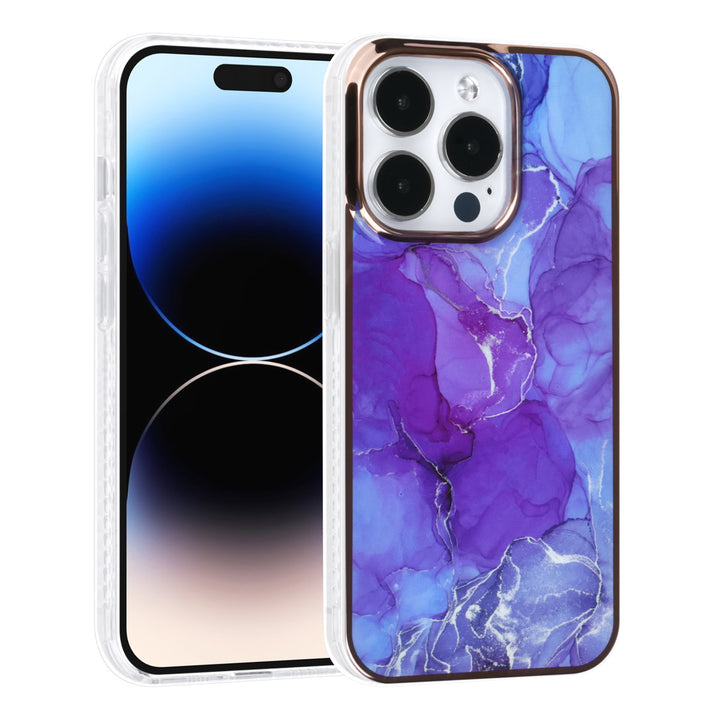 UNIQ Accessory iPhone 14 Pro TPU Backcover - Marble Purple-Hoesjes-Ilumina Benelux