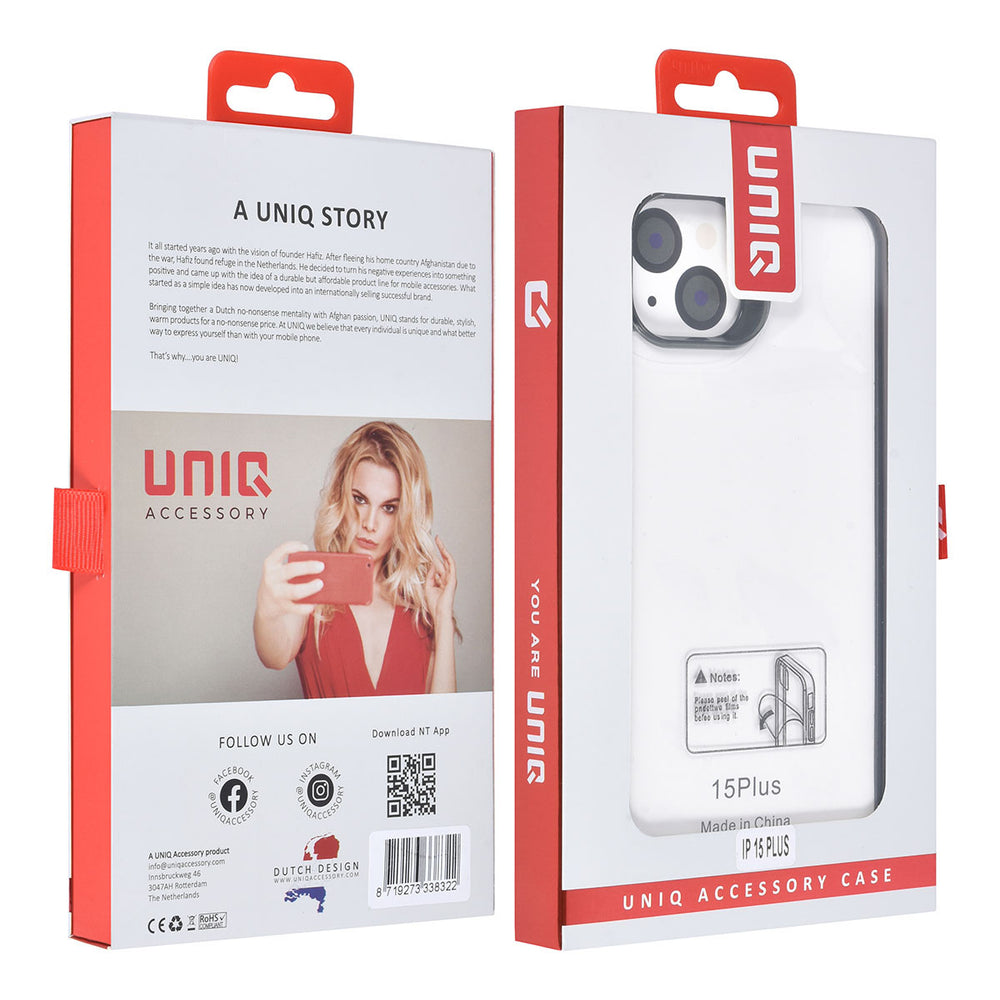 UNIQ Accessory iPhone 15 & 14 Plus Back Cover hoesje - Zwart-Hoesjes-Ilumina Benelux