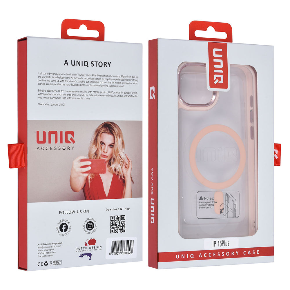 UNIQ Accessory iPhone 15 & 14 Plus Backcover hoesje Magsafe - Roze-Hoesjes-Ilumina Benelux