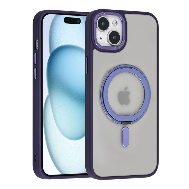 UNIQ Accessory iPhone 15 & 14 Plus Backcover hoesje Magsafe with ring stand - Paars-Hoesjes-Ilumina Benelux