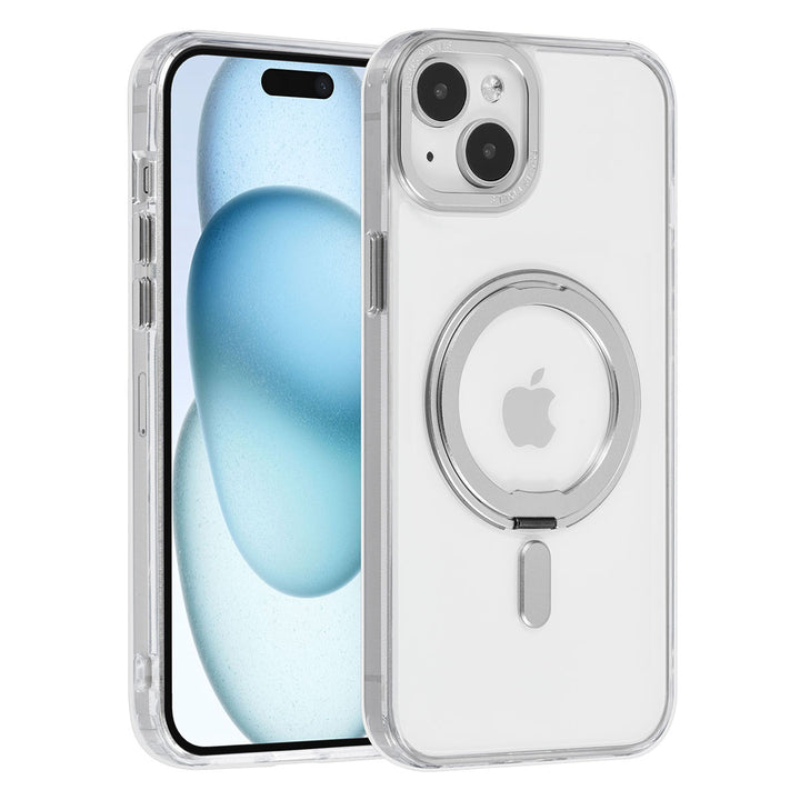 UNIQ Accessory iPhone 15 & 14 Plus Backcover hoesje Magsafe with ring stand - Transparant-Hoesjes-Ilumina Benelux