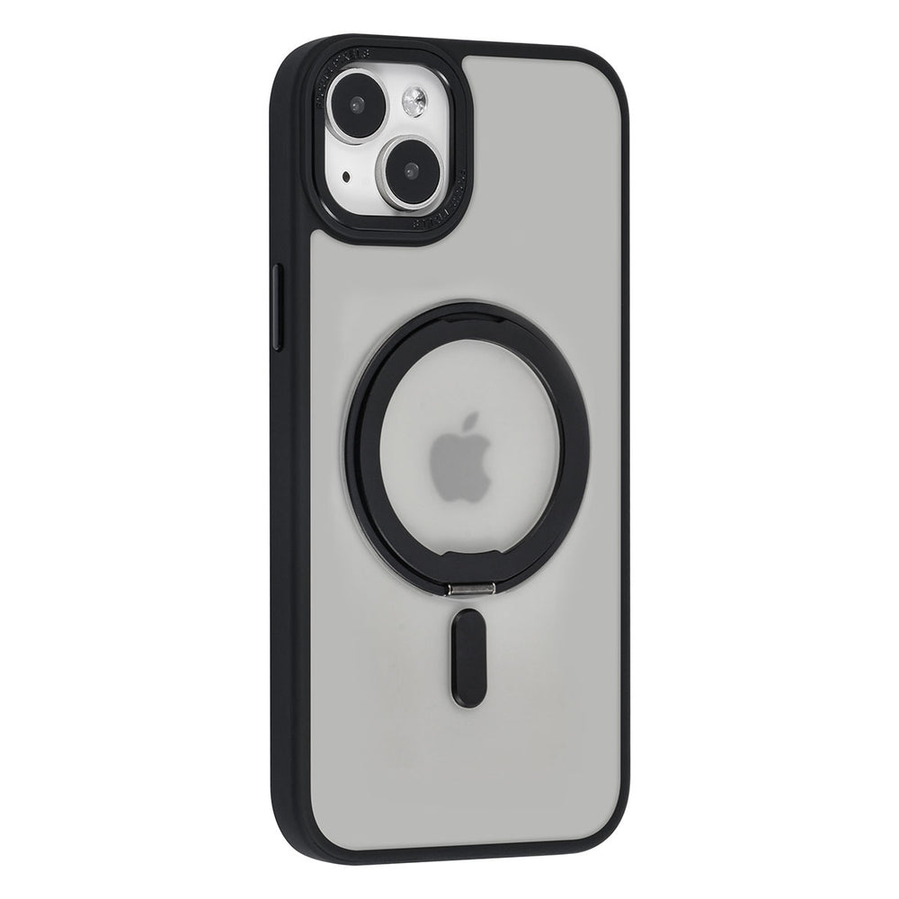 UNIQ Accessory iPhone 15 & 14 Plus Backcover hoesje Magsafe with ring stand - Zwart-Hoesjes-Ilumina Benelux