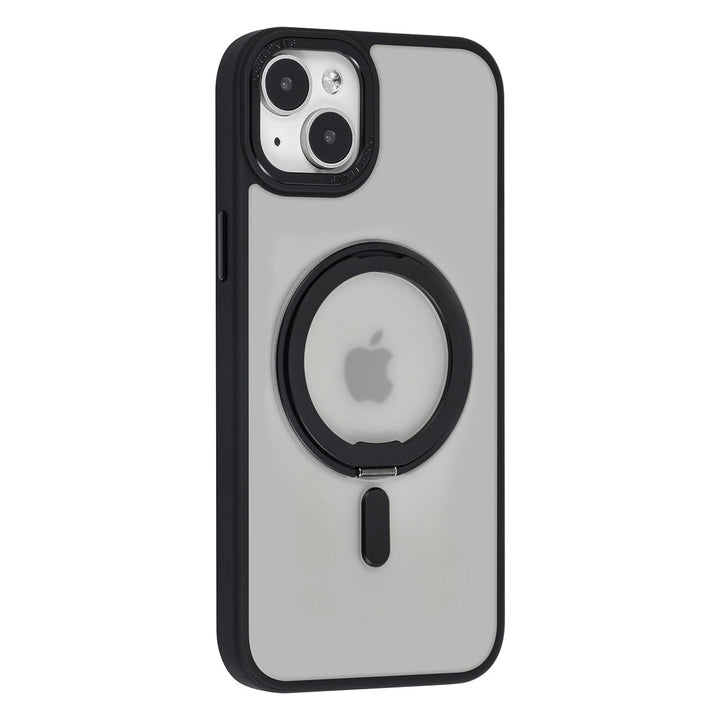 UNIQ Accessory iPhone 15 & 14 Plus Backcover hoesje Magsafe with ring stand - Zwart-Hoesjes-Ilumina Benelux