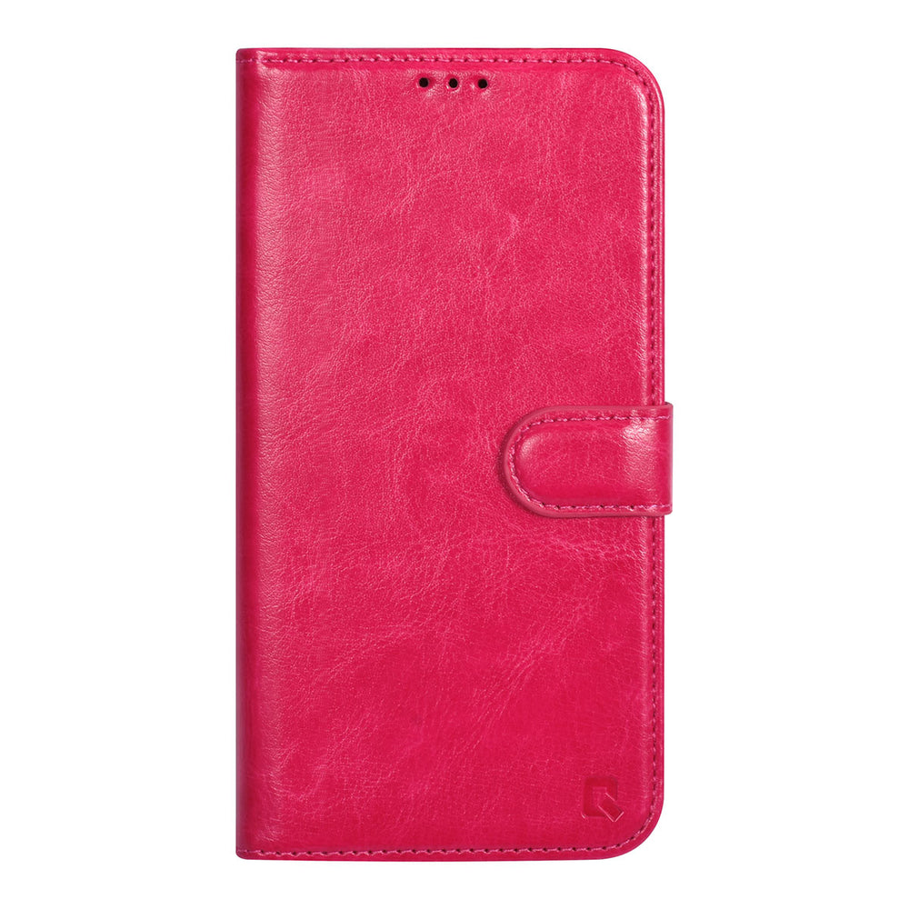 UNIQ Accessory iPhone 15 & 14 Plus Book Case hoesje - Pasjeshouder voor 3 pasjes - Magneetsluiting - Hanger - Felroze-Hoesjes-Ilumina Benelux