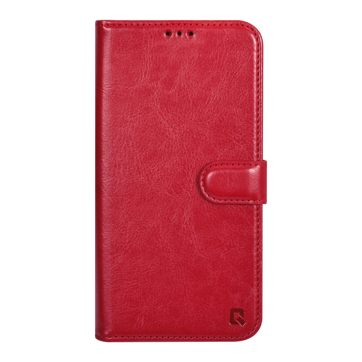 UNIQ Accessory iPhone 15 & 14 Plus Book Case hoesje - Pasjeshouder voor 3 pasjes - Magneetsluiting - Hanger - Rood-Hoesjes-Ilumina Benelux