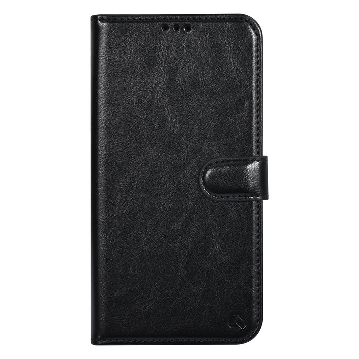 UNIQ Accessory iPhone 15 & 14 Plus Book Case hoesje - Pasjeshouder voor 3 pasjes - Magneetsluiting - Hanger - Zwart-Hoesjes-Ilumina Benelux