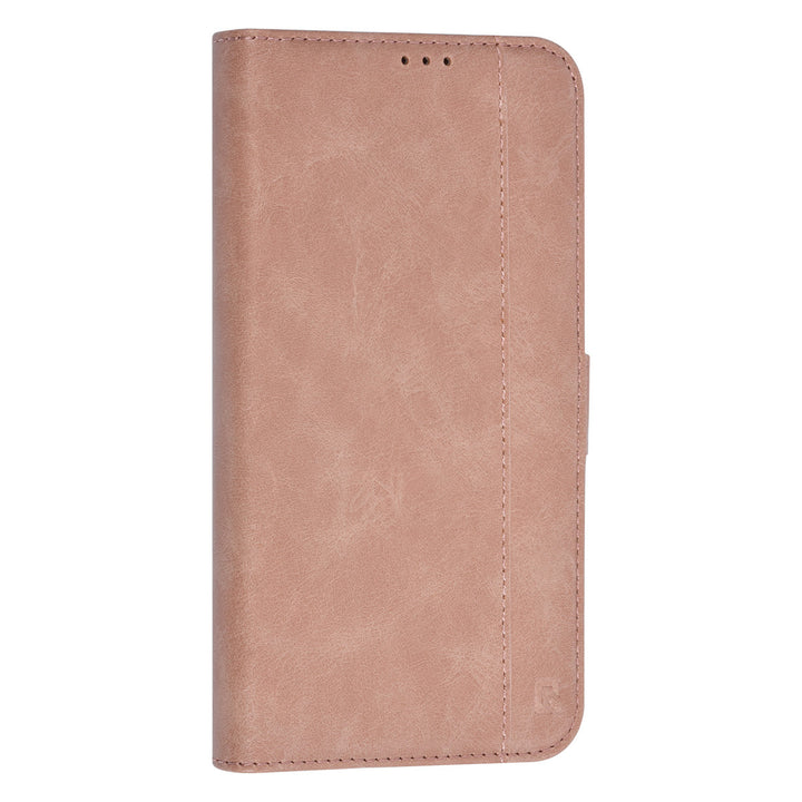 UNIQ Accessory iPhone 15 & 14 Plus Book Case hoesje - Pasjeshouder voor 3 pasjes - Magneetsluiting - Rose Gold-Hoesjes-Ilumina Benelux