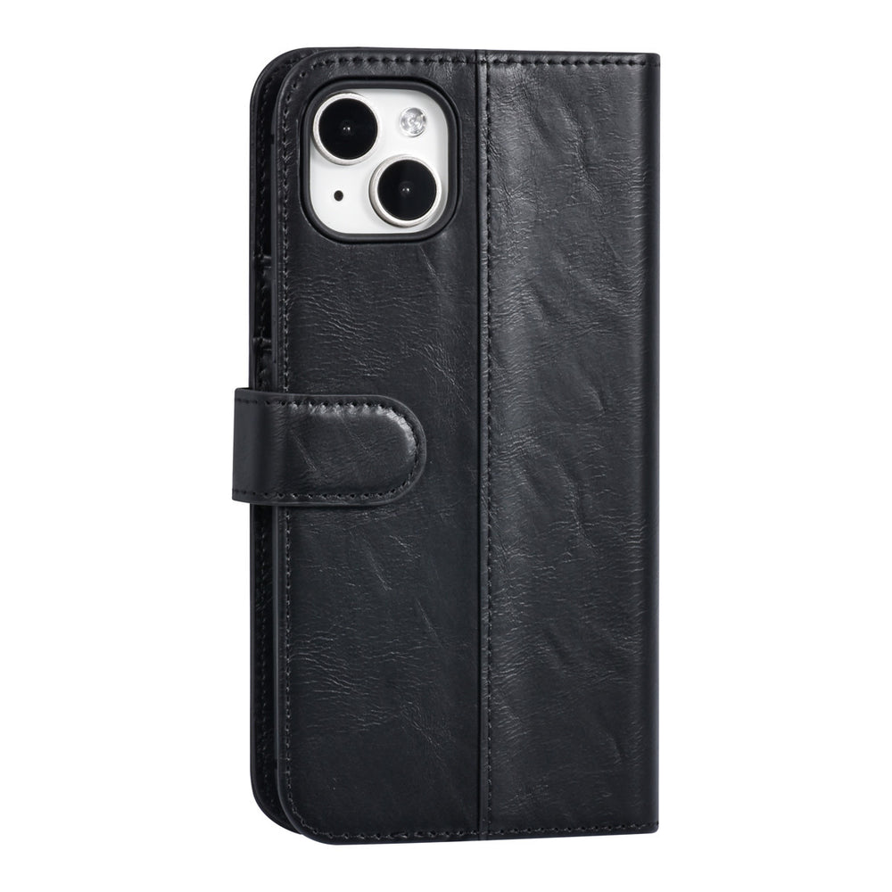 UNIQ Accessory iPhone 15 & 14 Plus Book Case hoesje - Pasjeshouder voor 3 pasjes - Magneetsluiting - Zwart-Hoesjes-Ilumina Benelux