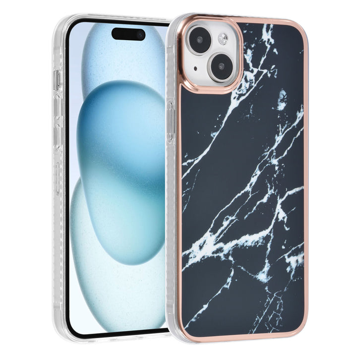 UNIQ Accessory iPhone 15 & 14 Plus TPU Back Cover hoesje - Marble Black-Hoesjes-Ilumina Benelux