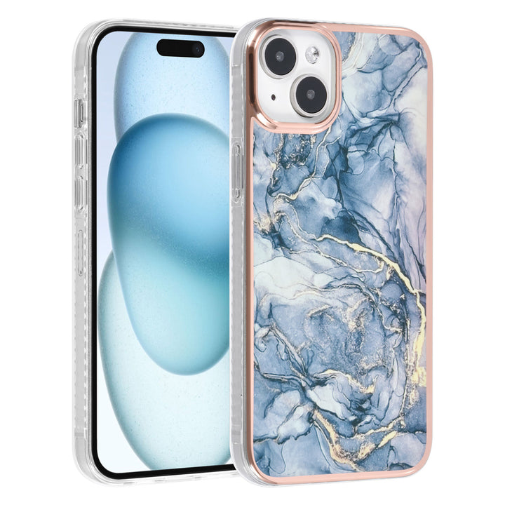 UNIQ Accessory iPhone 15 & 14 Plus TPU Back Cover hoesje - Marble Grey-Hoesjes-Ilumina Benelux