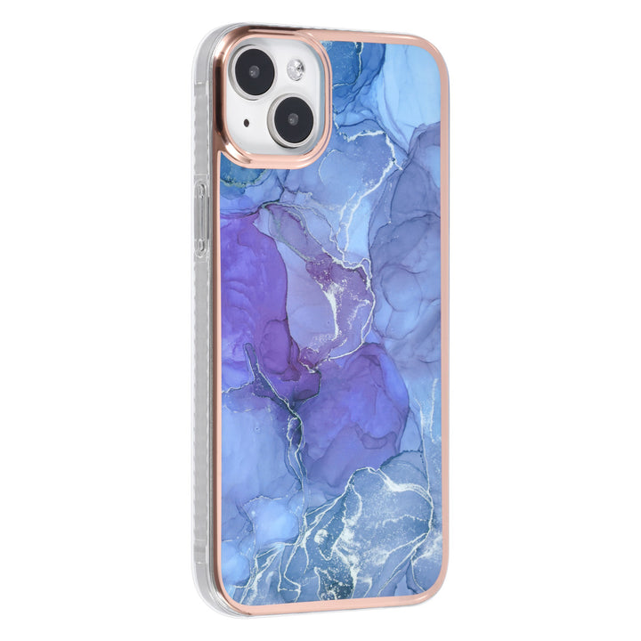 UNIQ Accessory iPhone 15 & 14 Plus TPU Back Cover hoesje - Marble Purple-Hoesjes-Ilumina Benelux