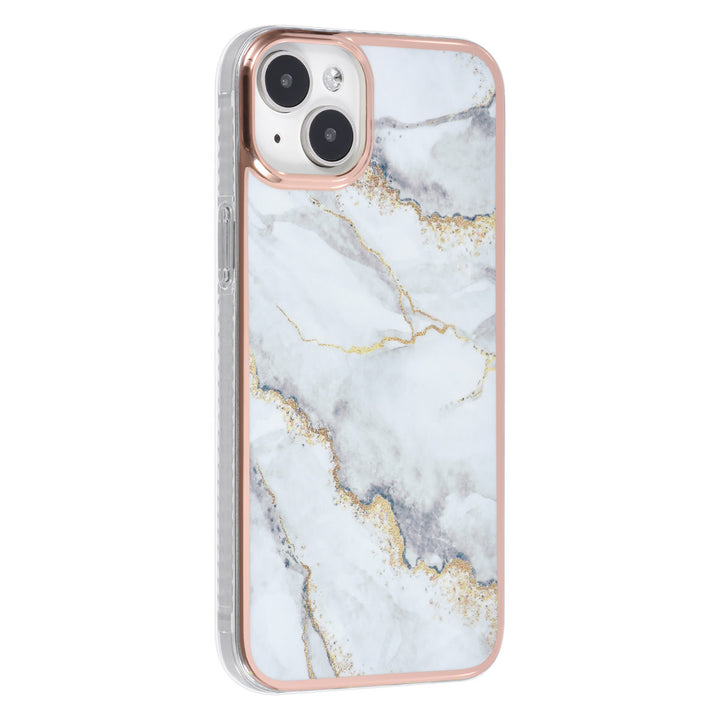 UNIQ Accessory iPhone 15 & 14 Plus TPU Back Cover hoesje - Marble White-Hoesjes-Ilumina Benelux