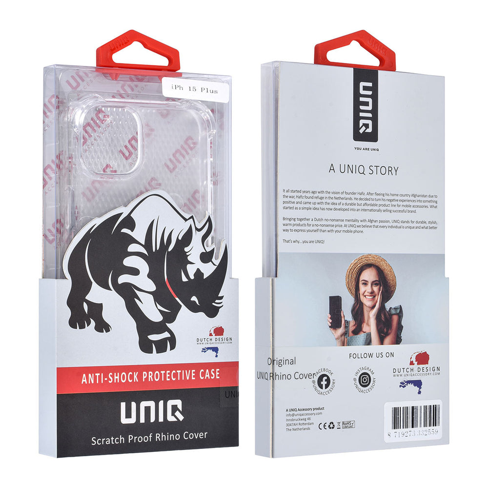 UNIQ Accessory iPhone 15 & 14 Plus TPU Backcover hoesje - Transparant - Antishock-Hoesjes-Ilumina Benelux