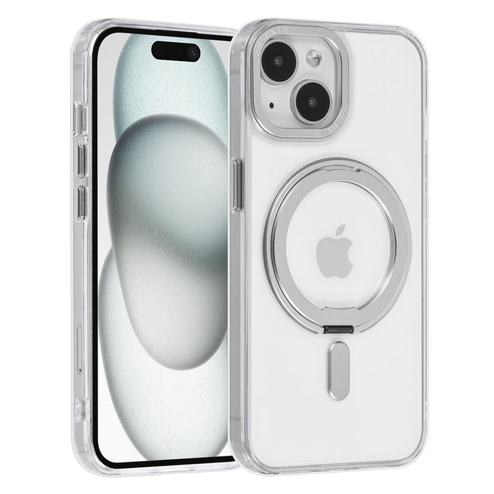 UNIQ Accessory iPhone 15 Back Cover hoesje Magsafe with ring stand - Transparant-Hoesjes-Ilumina Benelux