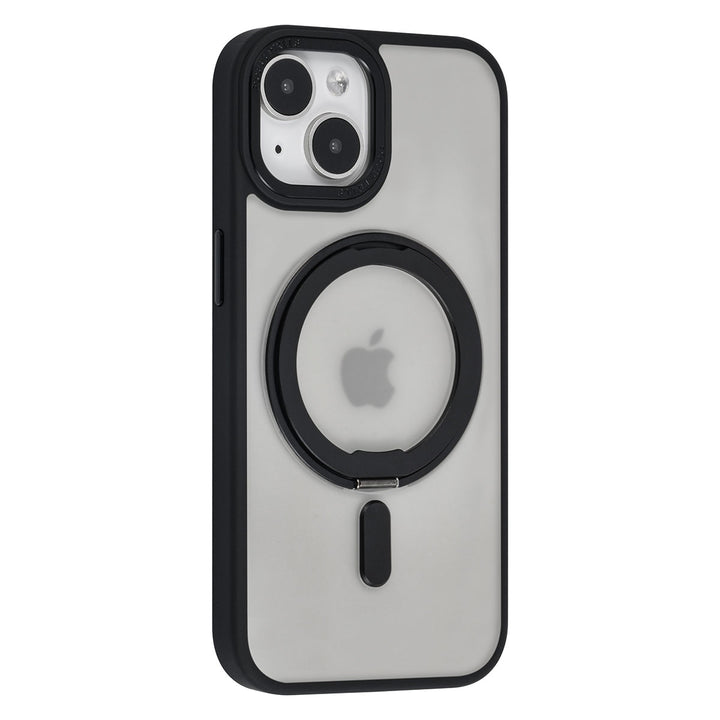 UNIQ Accessory iPhone 15 Backcover hoesje Magsafe with ring stand - Zwart-Hoesjes-Ilumina Benelux