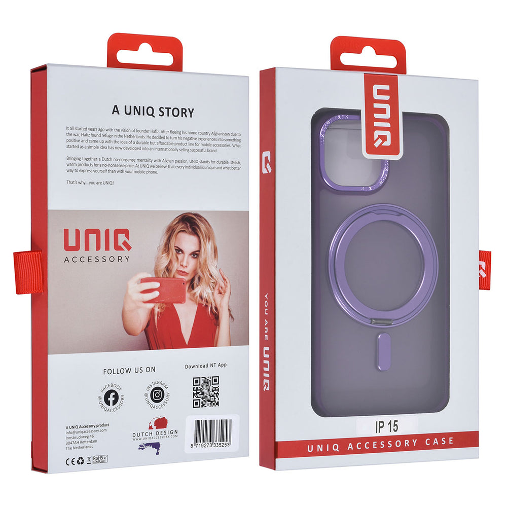 UNIQ Accessory iPhone 15 Backcover hoesje - Paars-Hoesjes-Ilumina Benelux