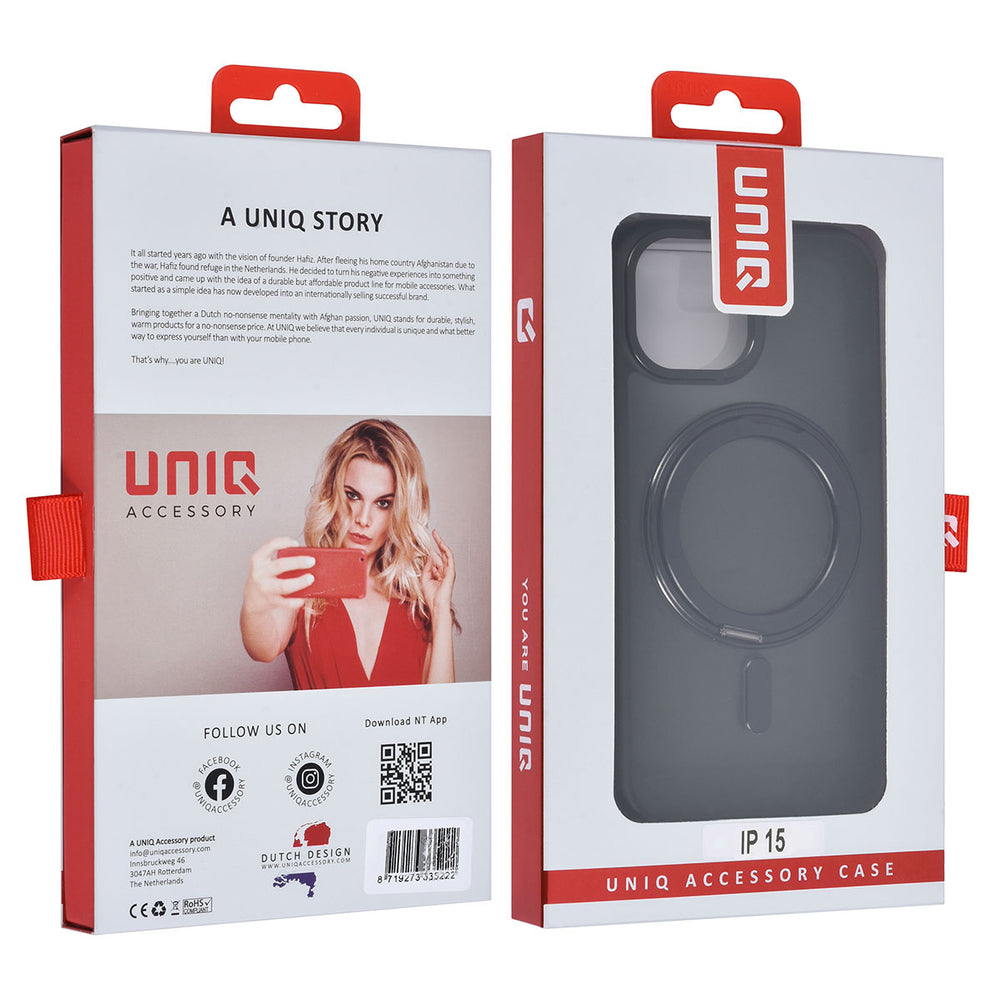 UNIQ Accessory iPhone 15 Backcover hoesje - Zwart-Hoesjes-Ilumina Benelux