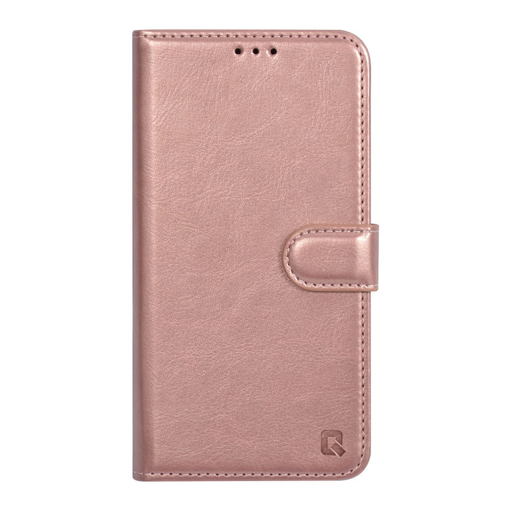 UNIQ Accessory iPhone 15 Book Case hoesje - Pasjeshouder voor 3 pasjes - Magneetsluiting - Hanger - Rose Gold-Hoesjes-Ilumina Benelux
