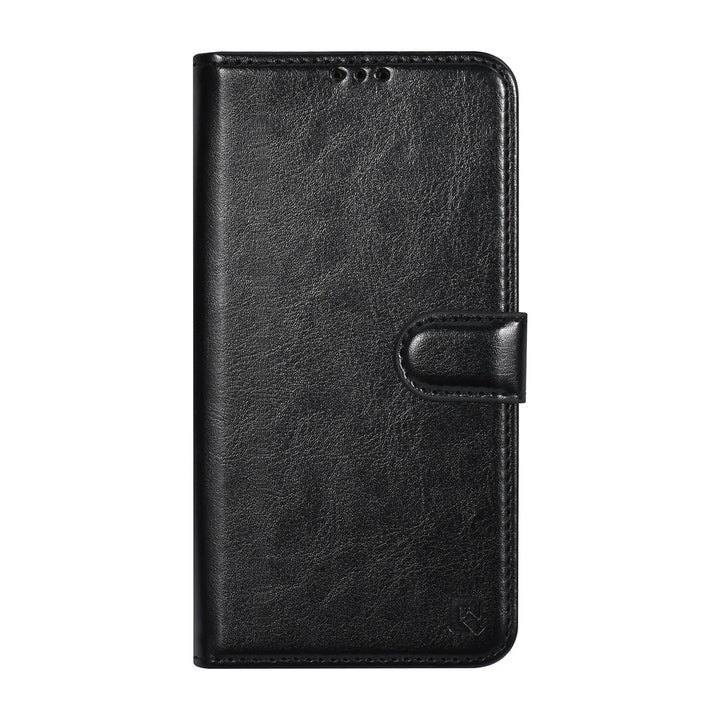 UNIQ Accessory iPhone 15 Book Case hoesje - Pasjeshouder voor 3 pasjes - Magneetsluiting - Hanger - Zwart-Hoesjes-Ilumina Benelux