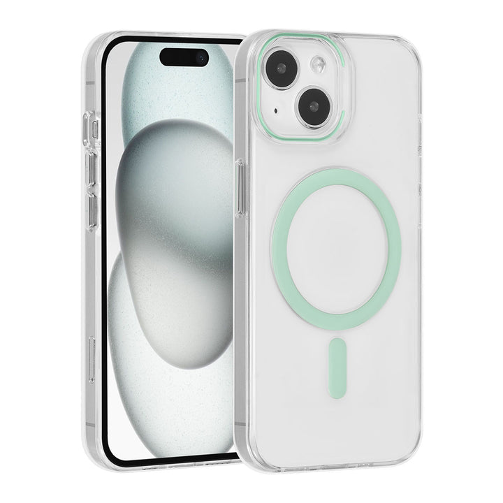 UNIQ Accessory iPhone 15 Hardcase Backcover magsafe compatible - transparant - Groen-Hoesjes-Ilumina Benelux