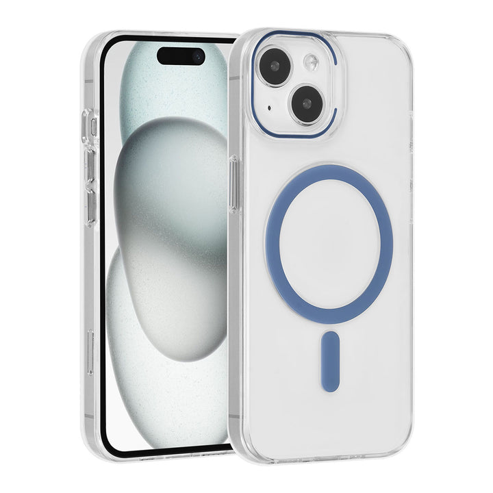 UNIQ Accessory iPhone 15 Hardcase Backcover magsafe compatible - transparant - LichtBlauw-Hoesjes-Ilumina Benelux