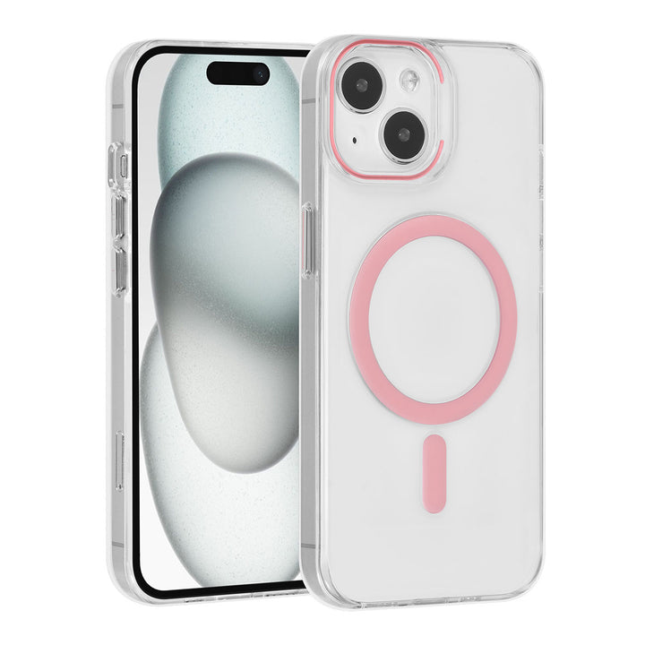 UNIQ Accessory iPhone 15 Hardcase Backcover magsafe compatible - transparant - Roze-Hoesjes-Ilumina Benelux