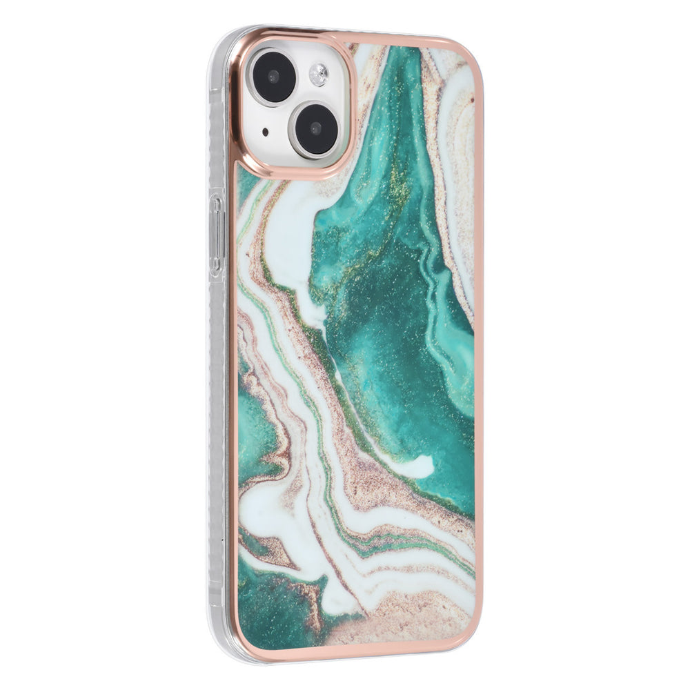 UNIQ Accessory iPhone 15 Plus TPU Back Cover hoesje - Marble Green-Hoesjes-Ilumina Benelux