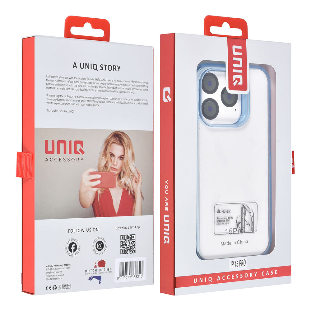 UNIQ Accessory iPhone 15 Pro Back Cover hoesje - Blauw-Hoesjes-Ilumina Benelux