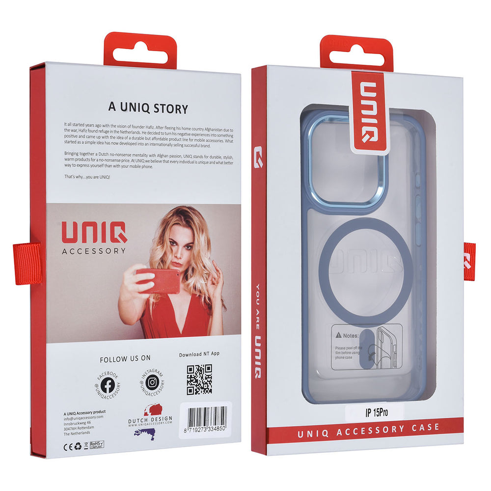 UNIQ Accessory iPhone 15 Pro Back Cover hoesje Magsafe - Blauw-Hoesjes-Ilumina Benelux