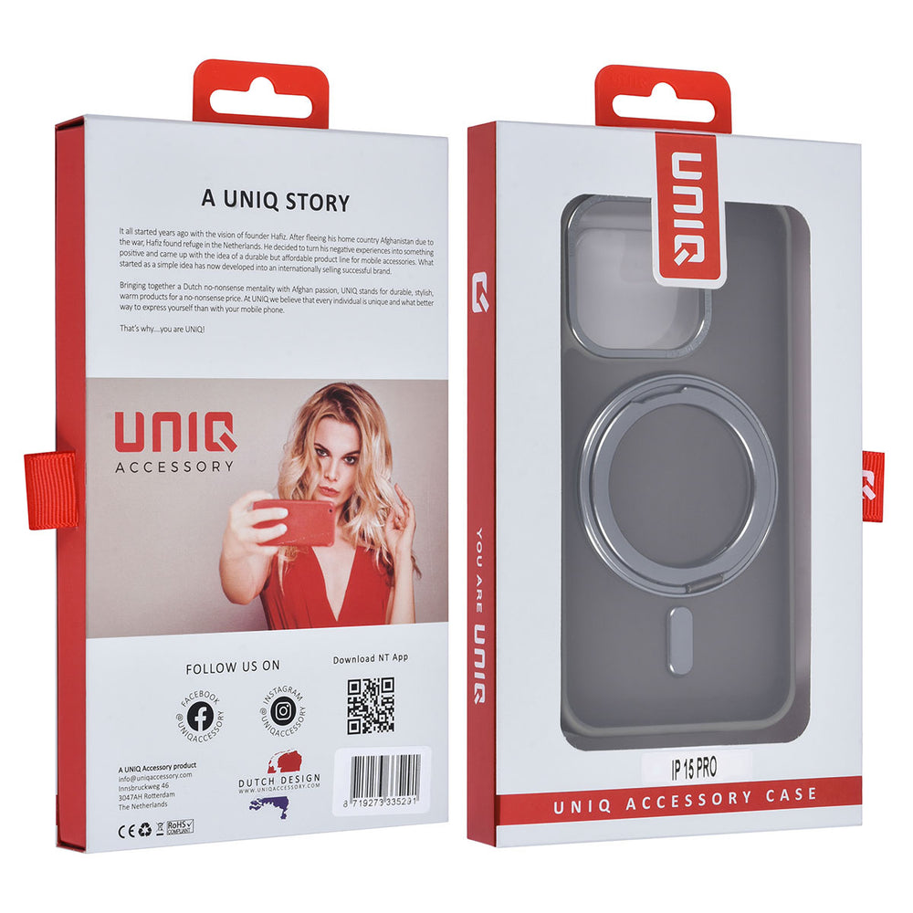 UNIQ Accessory iPhone 15 Pro Backcover hoesje - Grijs-Hoesjes-Ilumina Benelux