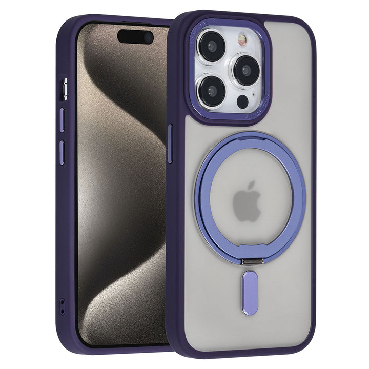 UNIQ Accessory iPhone 15 Pro Backcover hoesje Magsafe with ring stand - Paars-Hoesjes-Ilumina Benelux