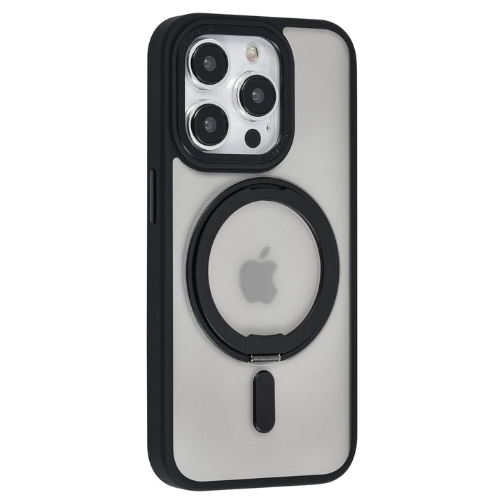 UNIQ Accessory iPhone 15 Pro Backcover hoesje Magsafe with ring stand - Zwart-Hoesjes-Ilumina Benelux