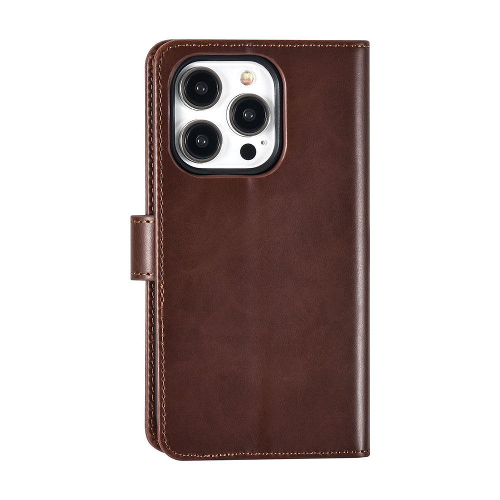 UNIQ Accessory iPhone 15 Pro Book Case hoesje Pasjeshouder - Bruin-Hoesjes-Ilumina Benelux