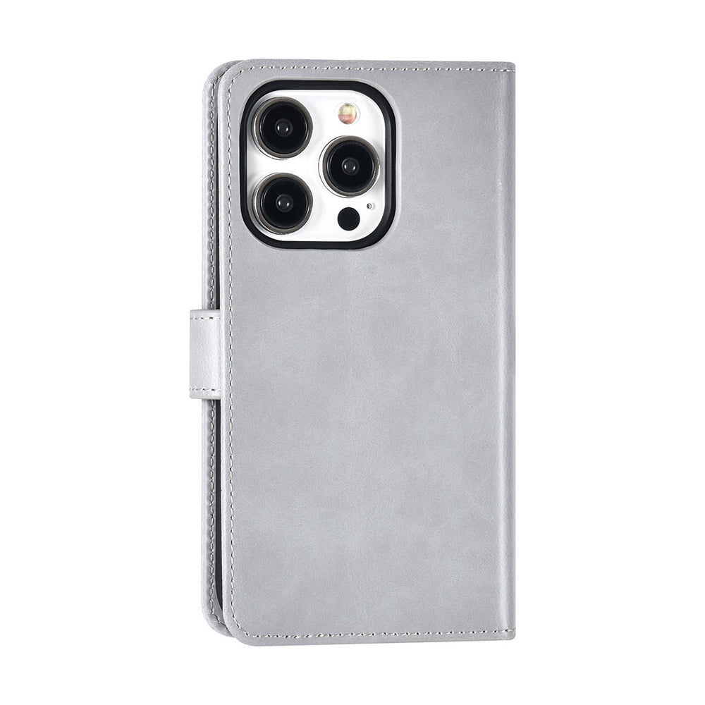 UNIQ Accessory iPhone 15 Pro Book Case hoesje Pasjeshouder - Grijs-Hoesjes-Ilumina Benelux