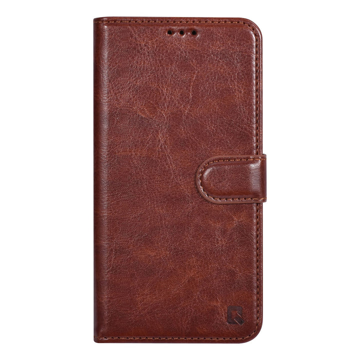 UNIQ Accessory iPhone 15 Pro Book Case hoesje - Pasjeshouder voor 3 pasjes - Magneetsluiting - Hanger - Bruin-Hoesjes-Ilumina Benelux