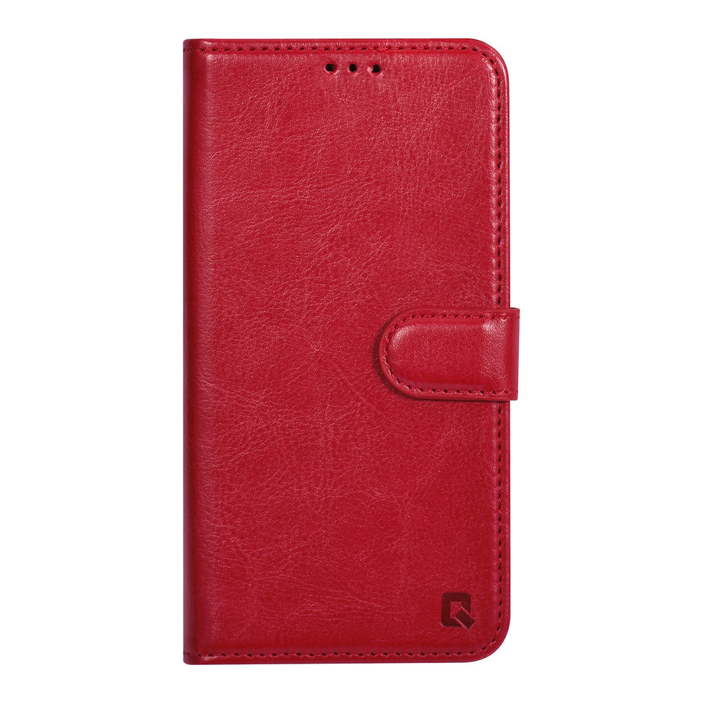 UNIQ Accessory iPhone 15 Pro Book Case hoesje - Pasjeshouder voor 3 pasjes - Magneetsluiting - Hanger - Rood-Hoesjes-Ilumina Benelux