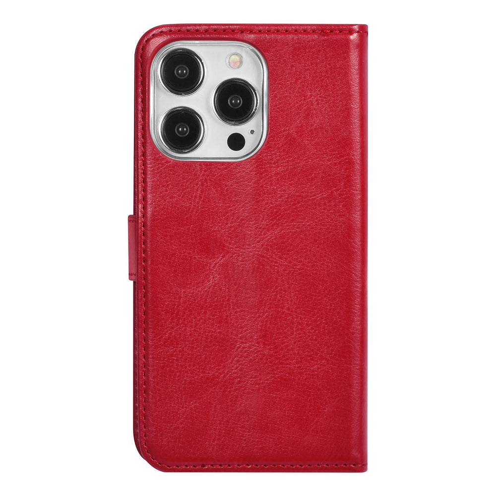 UNIQ Accessory iPhone 15 Pro Book Case hoesje - Pasjeshouder voor 3 pasjes - Magneetsluiting - Hanger - Rood-Hoesjes-Ilumina Benelux