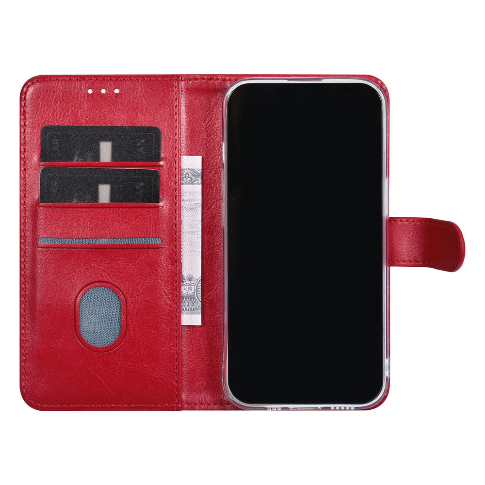 UNIQ Accessory iPhone 15 Pro Book Case hoesje - Pasjeshouder voor 3 pasjes - Magneetsluiting - Hanger - Rood-Hoesjes-Ilumina Benelux