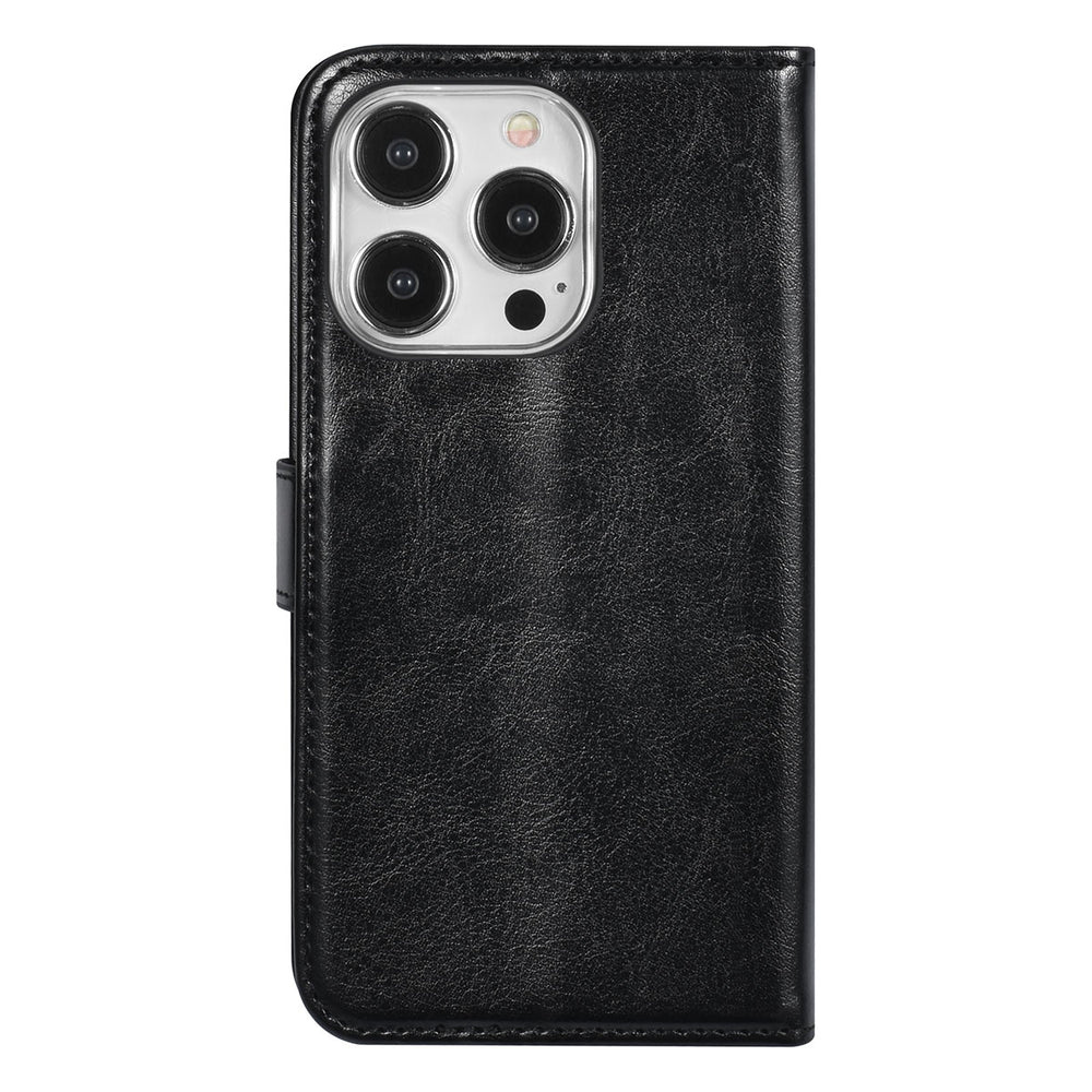 UNIQ Accessory iPhone 15 Pro Book Case hoesje - Pasjeshouder voor 3 pasjes - Magneetsluiting - Hanger - Zwart-Hoesjes-Ilumina Benelux