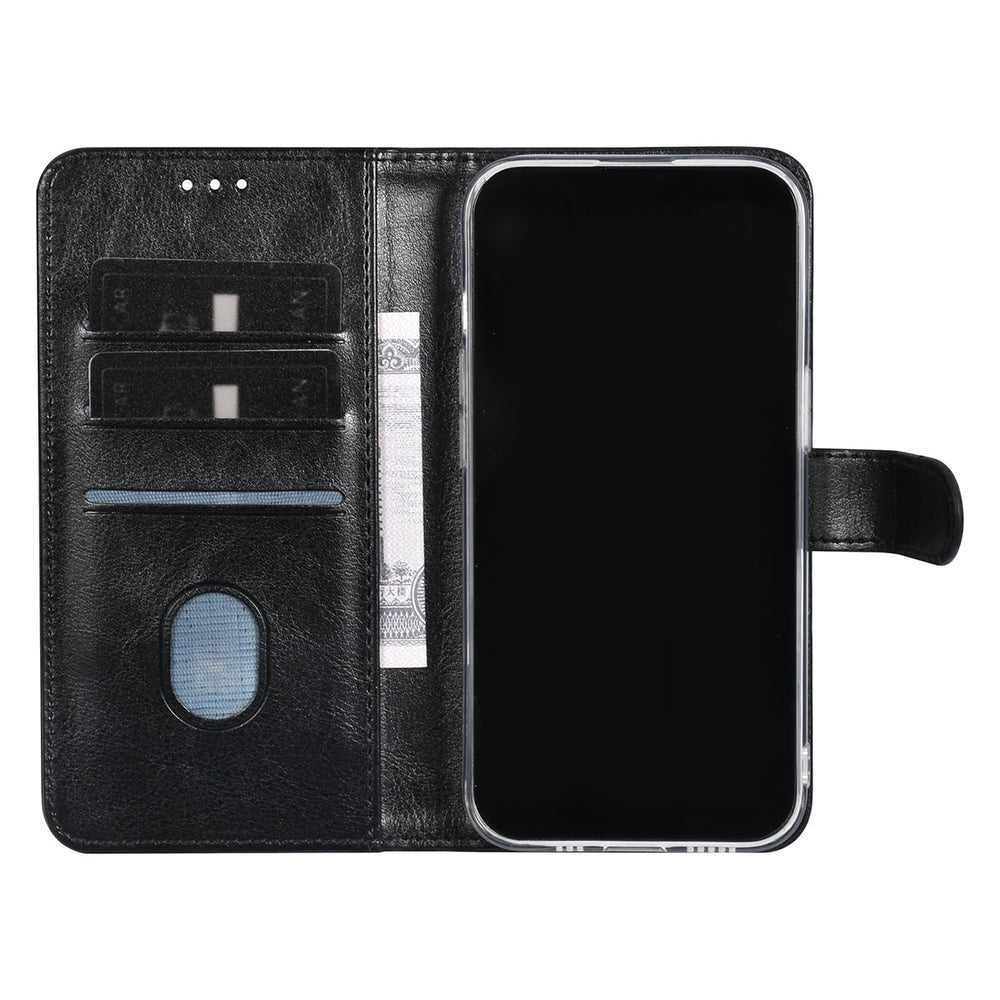UNIQ Accessory iPhone 15 Pro Book Case hoesje - Pasjeshouder voor 3 pasjes - Magneetsluiting - Hanger - Zwart-Hoesjes-Ilumina Benelux