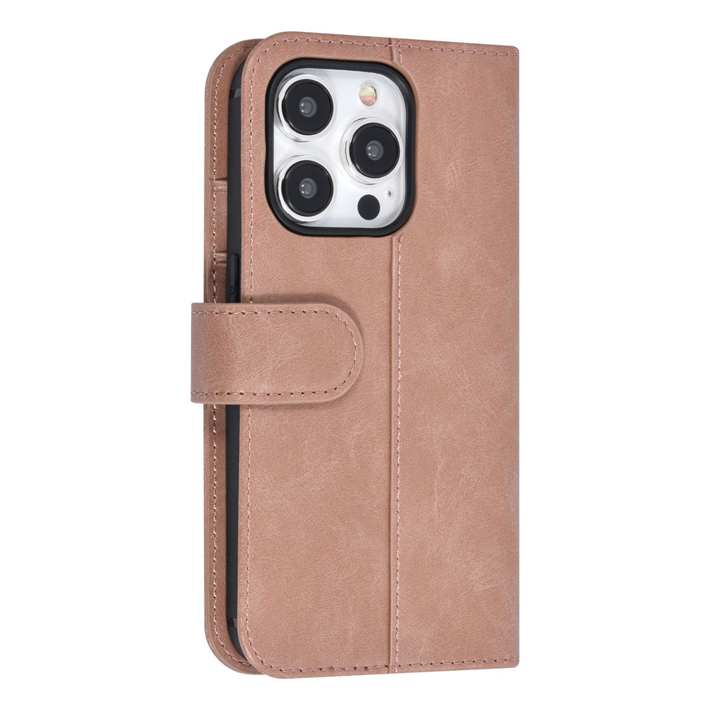 UNIQ Accessory iPhone 15 Pro Book Case hoesje - Pasjeshouder voor 3 pasjes - Magneetsluiting - Rose Gold-Hoesjes-Ilumina Benelux