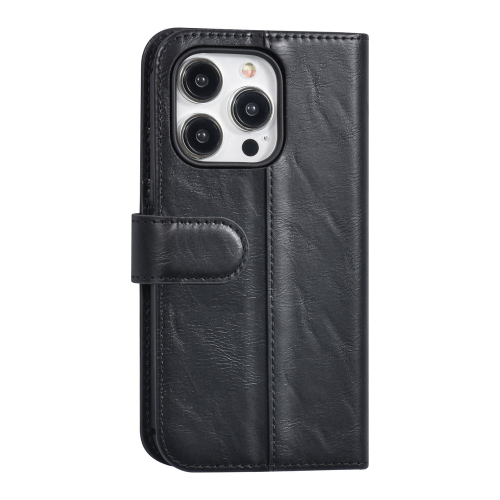 UNIQ Accessory iPhone 15 Pro Book Case hoesje - Pasjeshouder voor 3 pasjes - Magneetsluiting - Zwart-Hoesjes-Ilumina Benelux