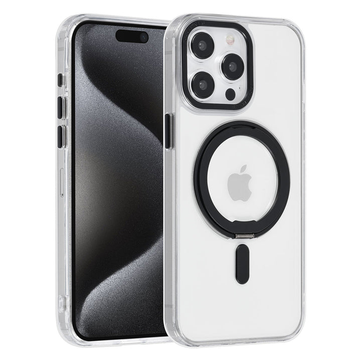UNIQ Accessory iPhone 15 Pro Max Back Cover hoesje Magsafe with ring stand - Zwart-Hoesjes-Ilumina Benelux