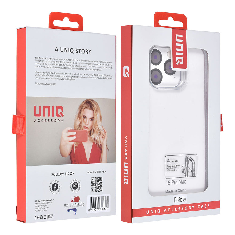UNIQ Accessory iPhone 15 Pro Max Back Cover hoesje - Wit-Hoesjes-Ilumina Benelux