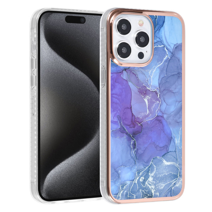 UNIQ Accessory iPhone 15 Pro Max TPU Back Cover hoesje - Marble Purple-Hoesjes-Ilumina Benelux