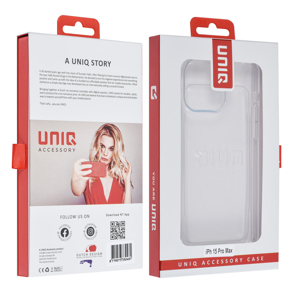 UNIQ Accessory iPhone 15 Pro Max TPU Back Cover hoesje - Transparant-Hoesjes-Ilumina Benelux